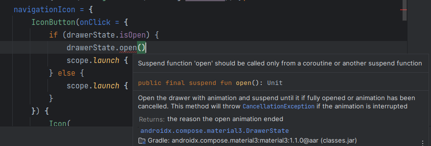 Suspend functions inside composable functions - Jetpack Compose